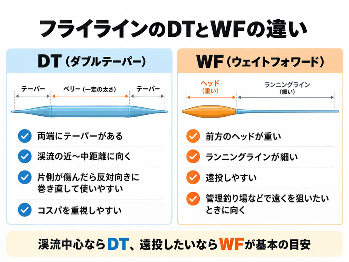 フライラインDTとWFの違い