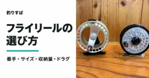 フライリールの選び方。番手・サイズ・収納量・ドラグを解説するアイキャッチ画像